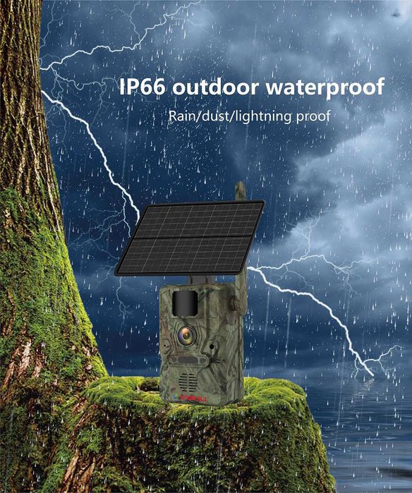 Camera de Vanatoare cu Panou Solar Sim 4G Visoli® H50 Modul GPS