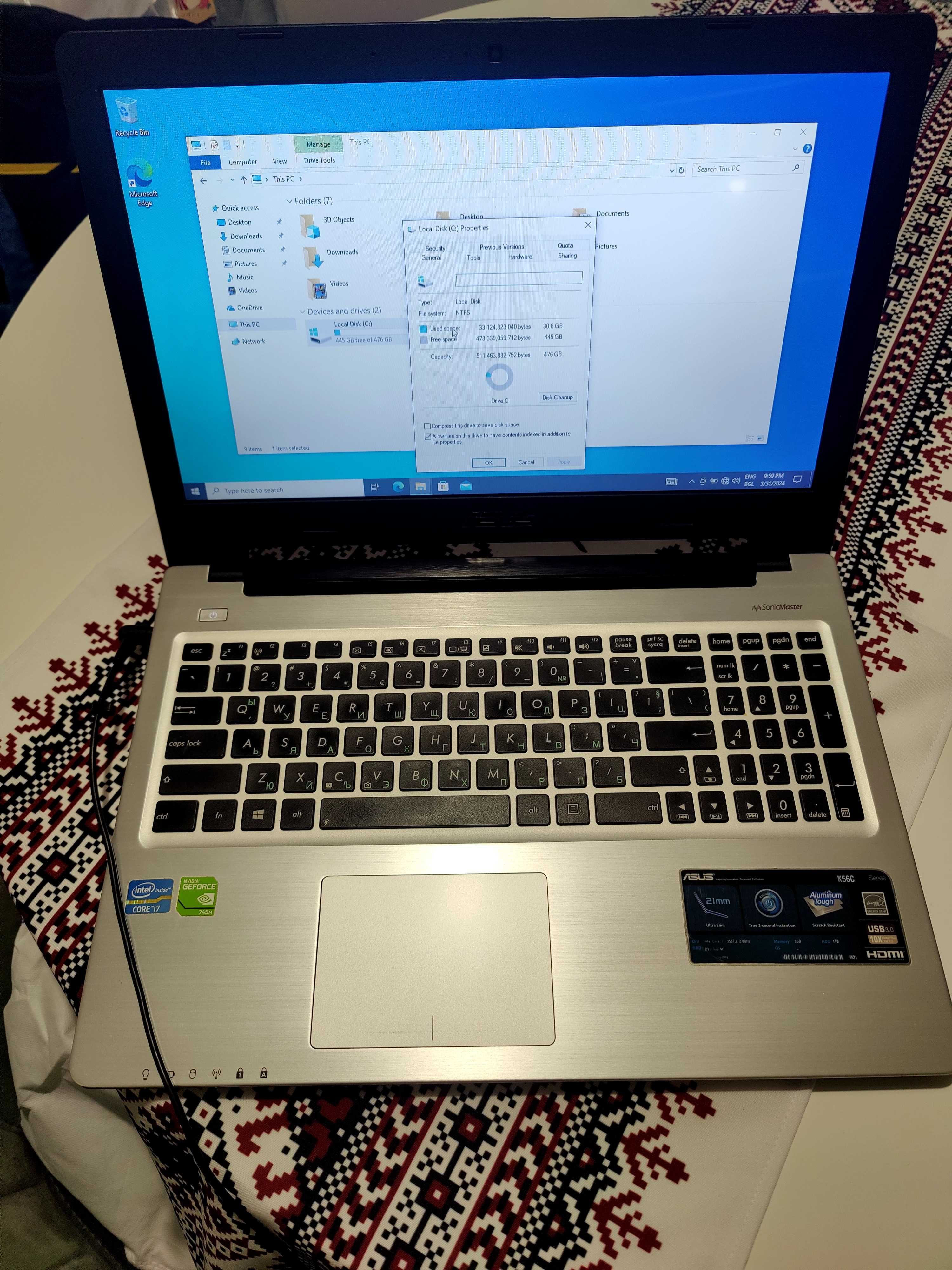 Лаптоп Asus Notebook K56CB