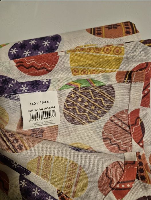 Fata de masa 180×140 cm cu model vesel oua Paste