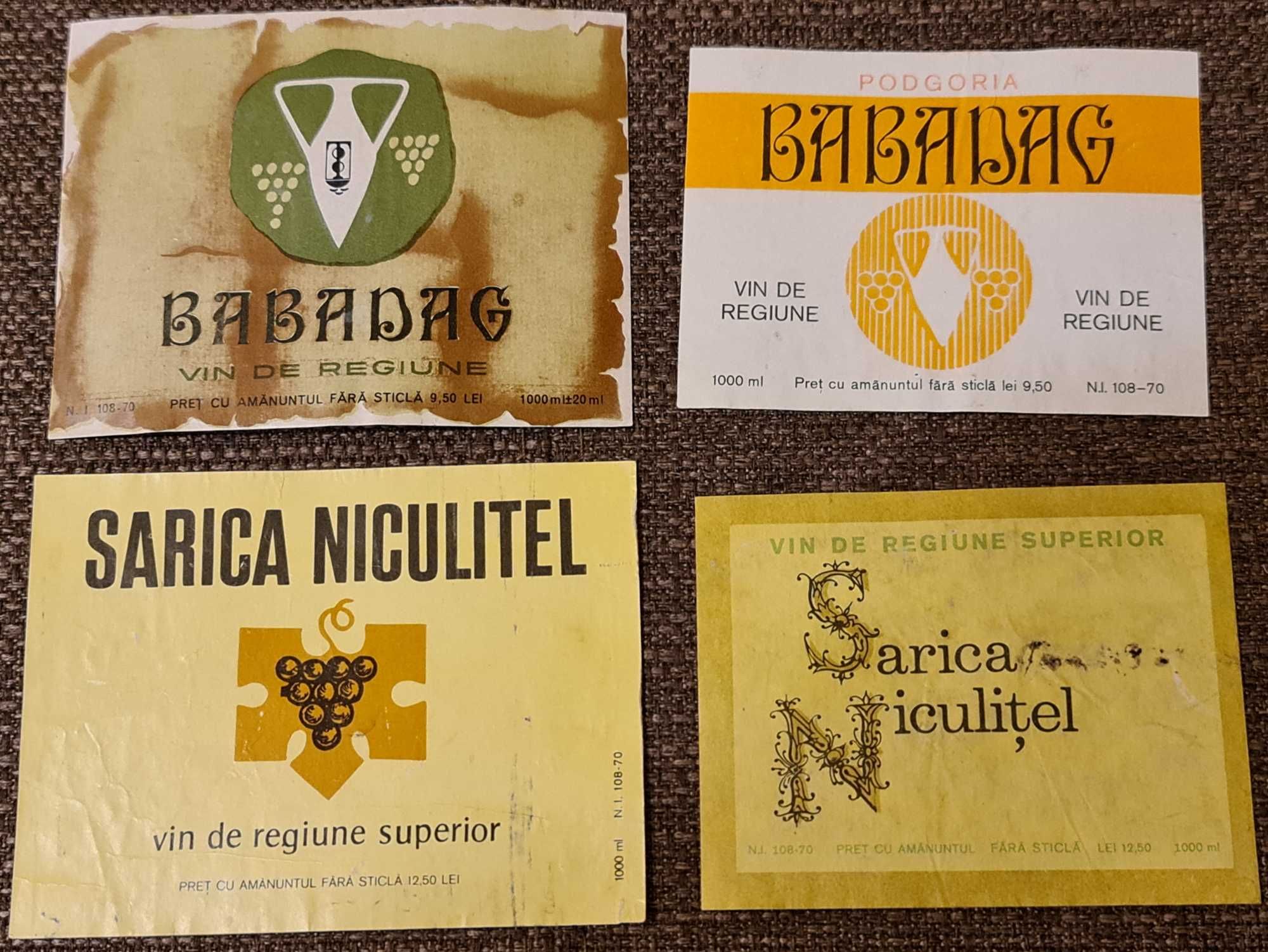 Etichete de la băuturi din perioada comunistă