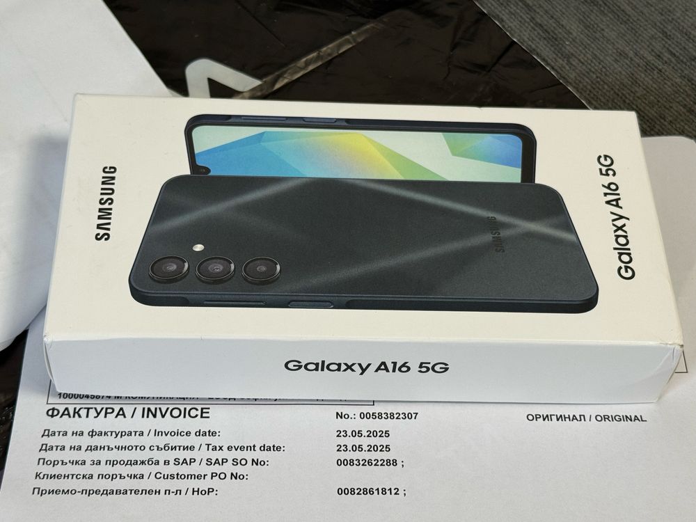 ЗАПЕЧАТАН 128GB Samsung A16 5G Гаранция Vivacom 2027 Blue Black