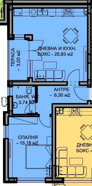 АКТ 14! Двустаен апартамент нов жилищен комплекс
