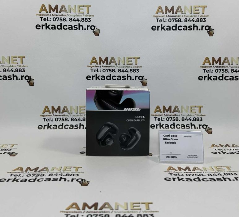 Bose Ultra Open Earbuds Negre -ERKAD CASH AMANET Galati-