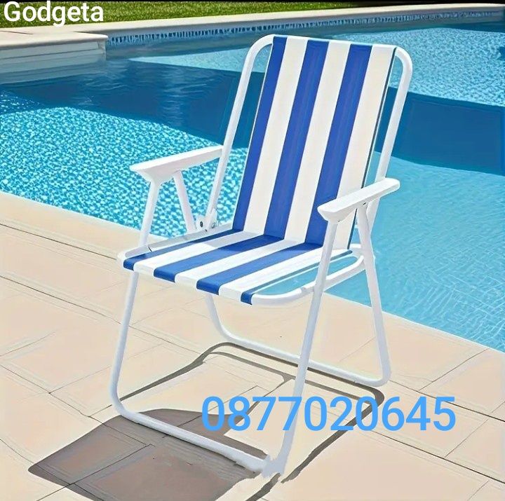 Плажен сгъваем стол цветни райета 73*52*43cm