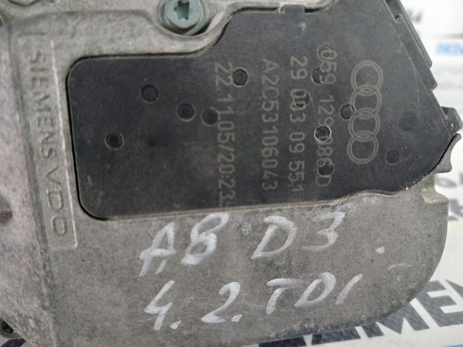 Clapeta galerie admisie 2.0 / 3.0 / 4.2 tdi Audi a4 b7 / a6 c6 / a8 d3