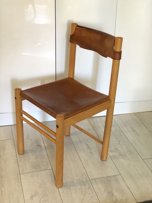 Superb Scaun piele IBISCO - Mid Century