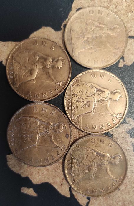 Монети Великобритания 1 пени - 5 бр.› Крал Джордж V  [1927-1936]