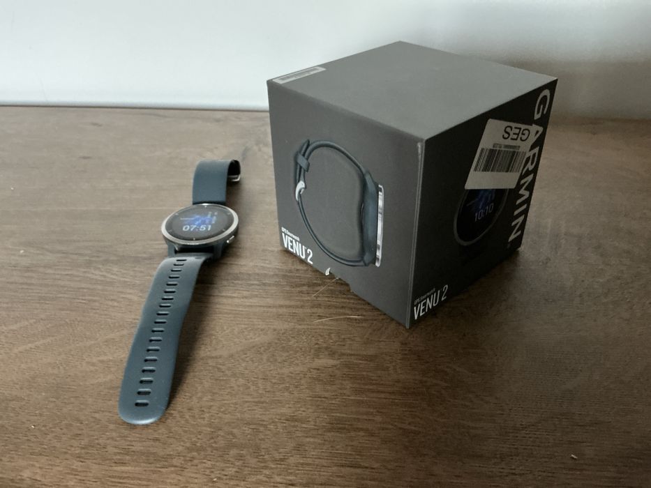 Garmin Venu 2 Smartwatch Silver Granite Blue