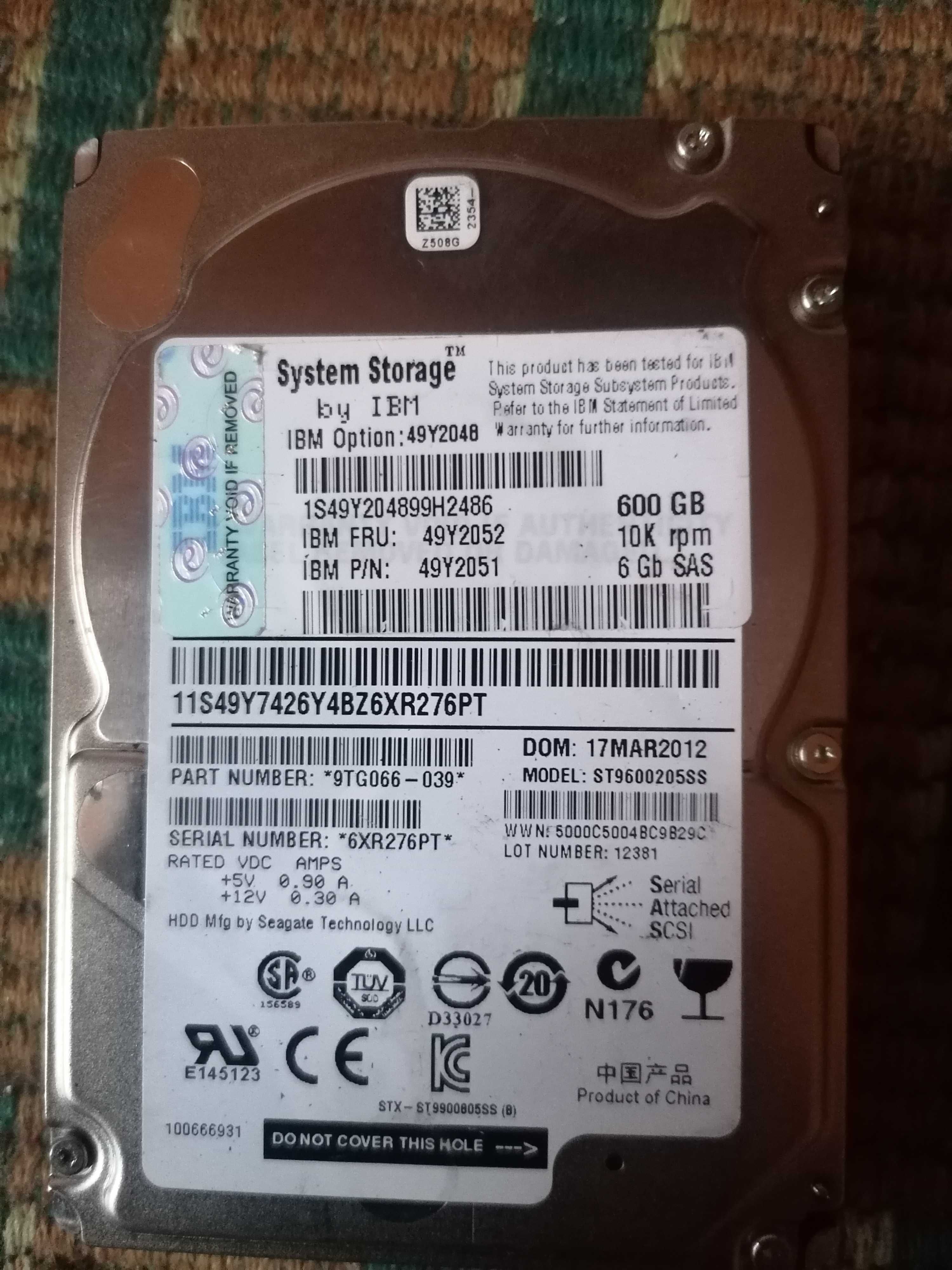 Vand HDD 600gb laptop