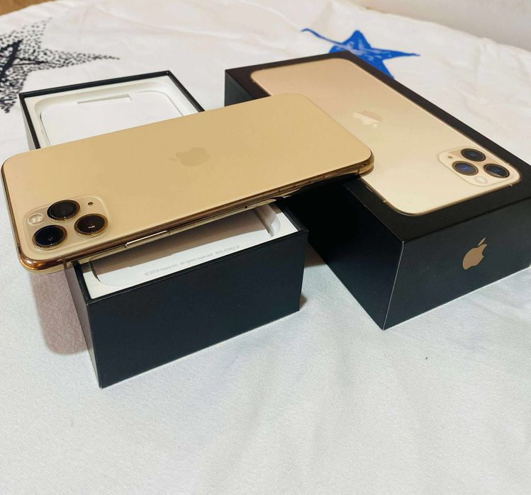 11  Pro Max gold impecabil baterie 100 baterie%