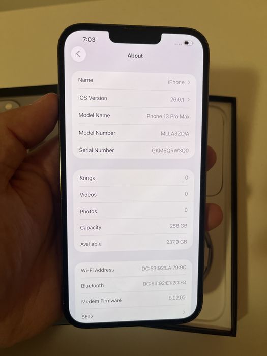 Iphone 13pro max 256GB 100% bat
