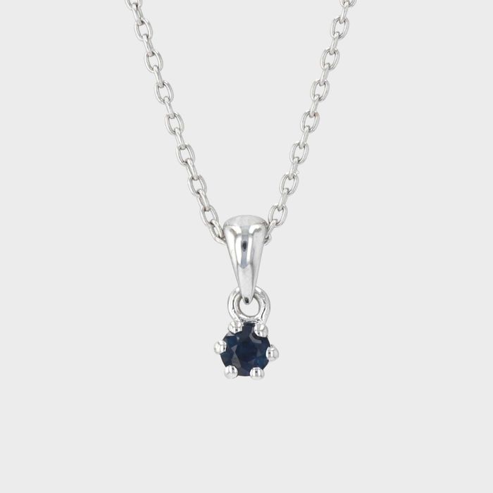 Pandantiv din aur alb cu safir cod 7559,7552