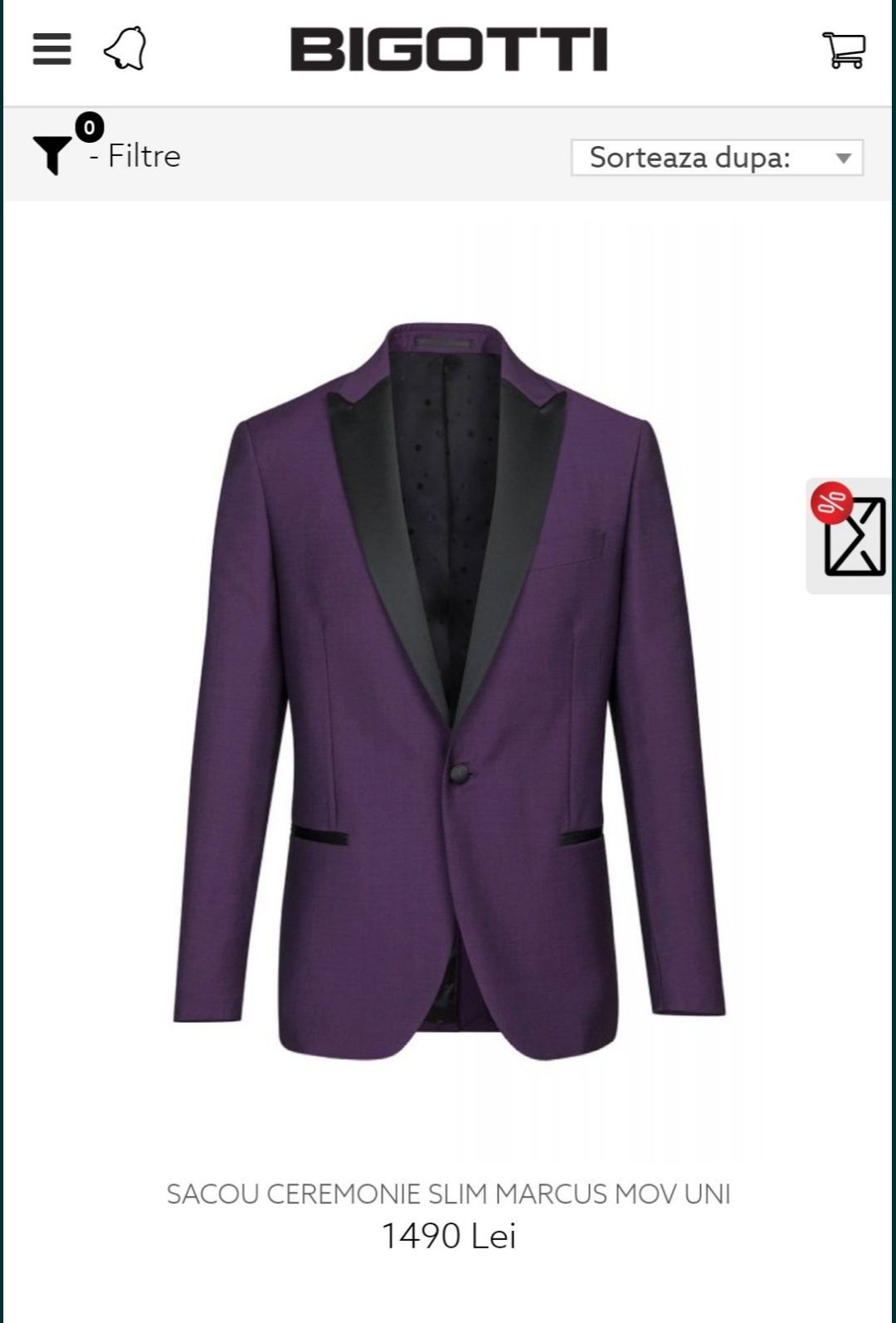 Sacou Ceremonie/Nunta Bigotti Vitale Barberis