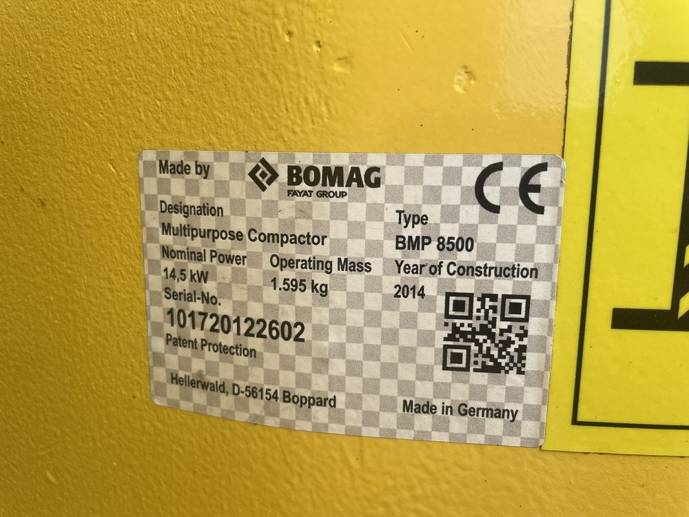 Cilindu compactor Bomag BMP 8500 cu telecomanda