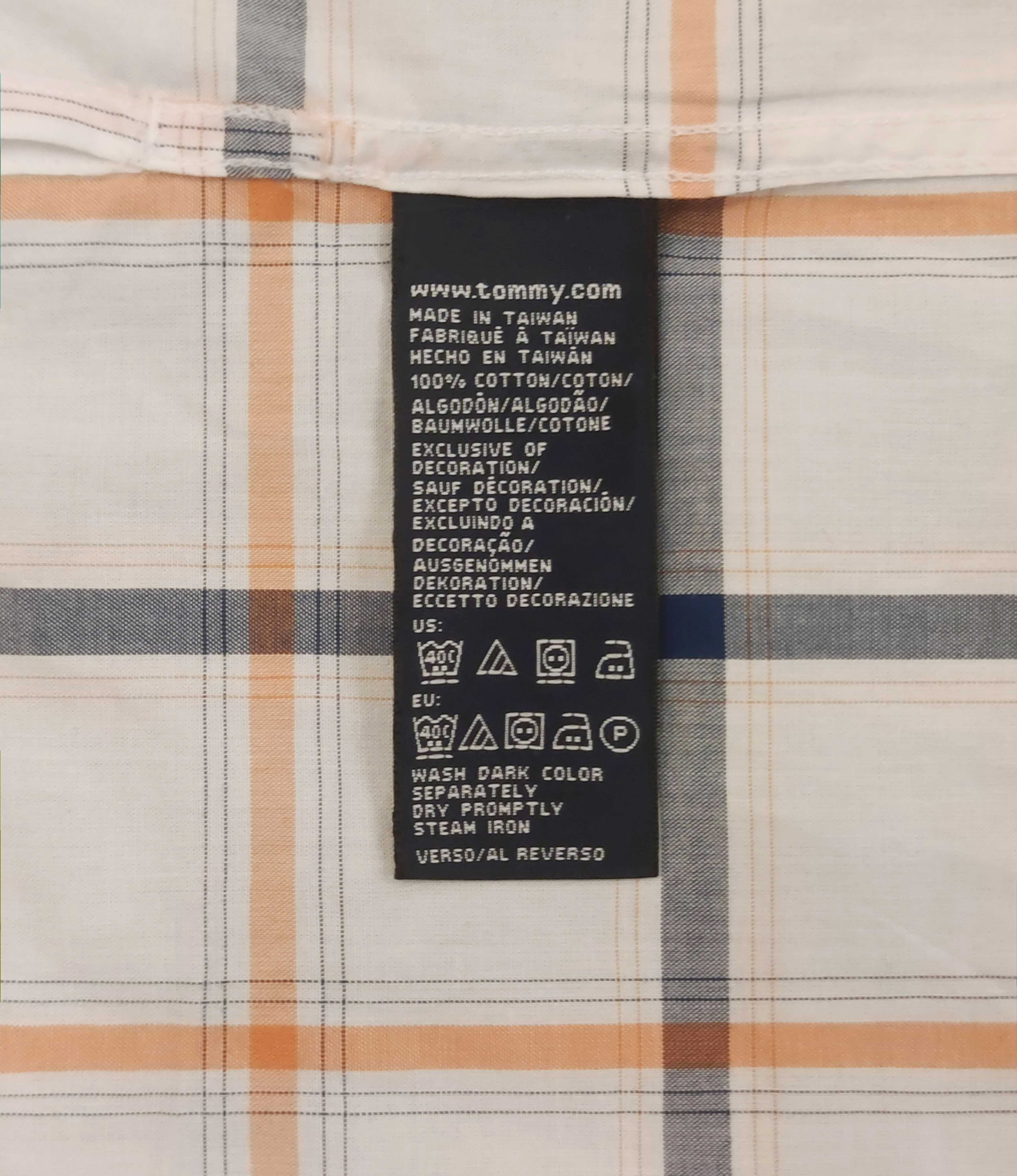 Camasa scurta Tommy Hilfiger Striped Orange