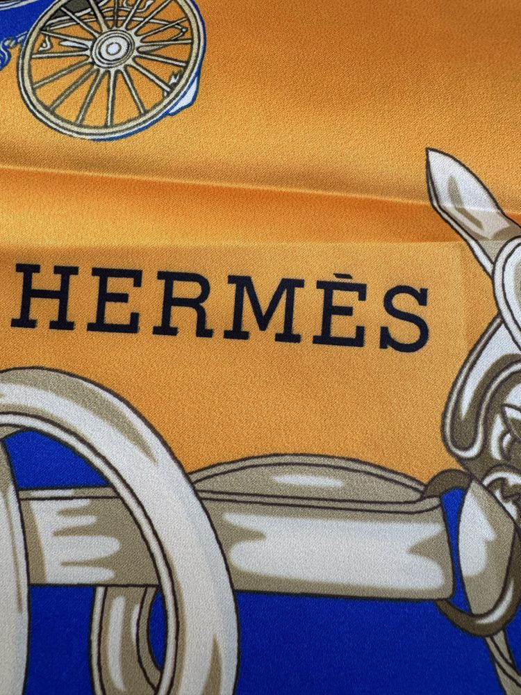 Hermes-Дамски чисто нов автентичен копринен шал