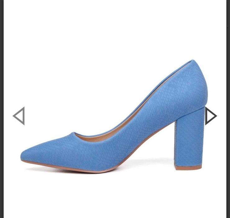 Сини дамски обувки на ток