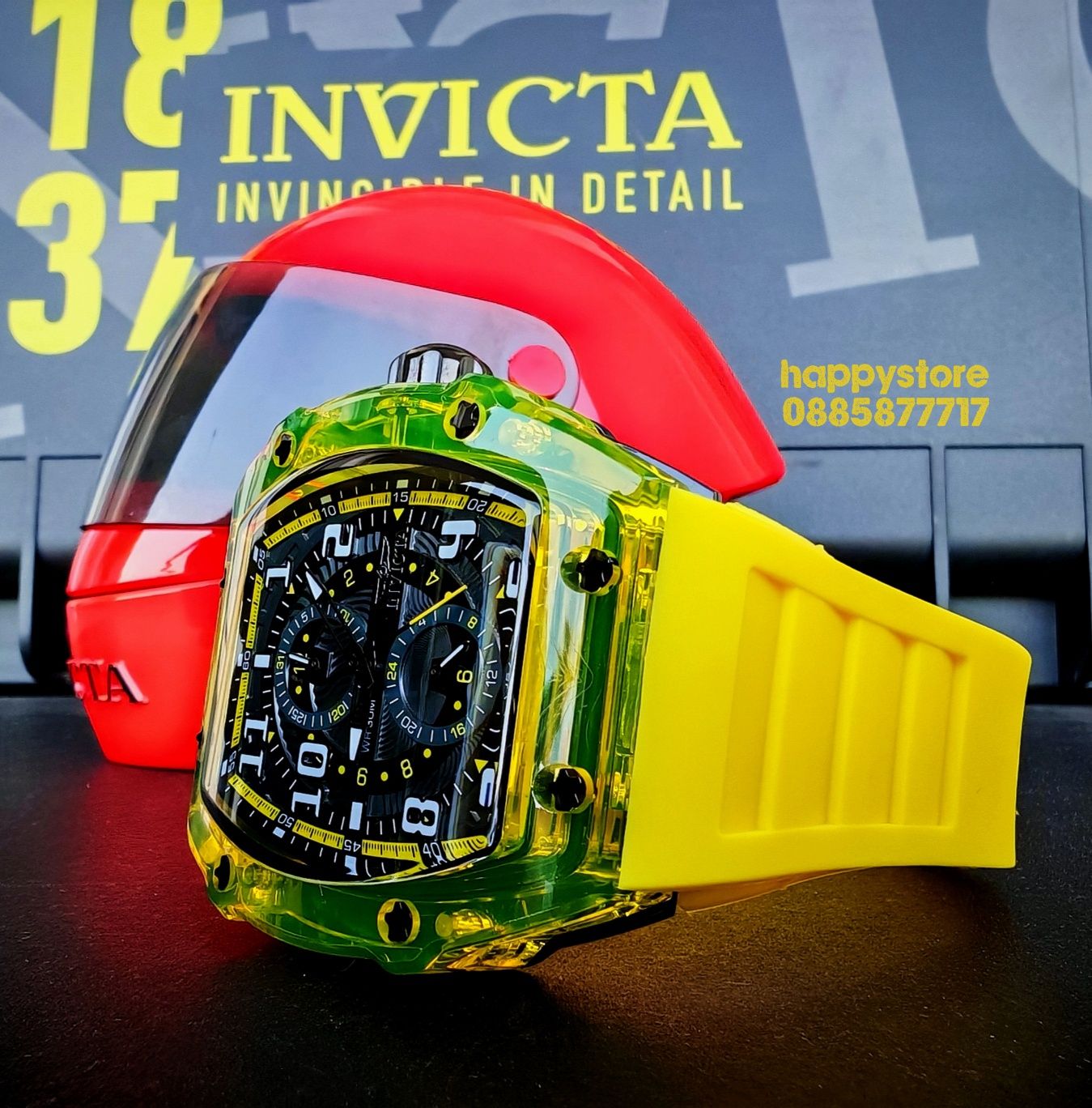 INVICTA Cyclone Yellow 49 mm, Инвикта нов ръчен часовник