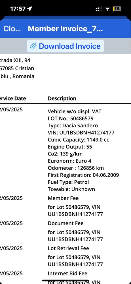 Dacia sandero 1,2-16 v - RAR EFECTUAT