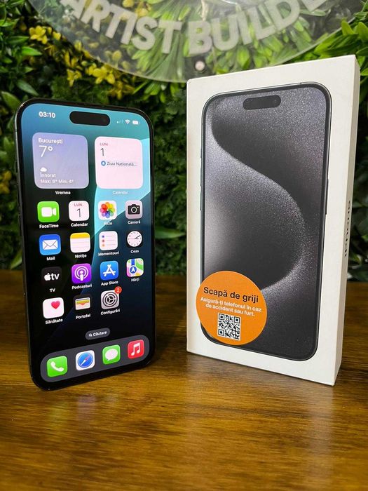 iPhone 15 Pro 256GB Natural Titanium 89% Neverlocked CEL MAI BUN PRET