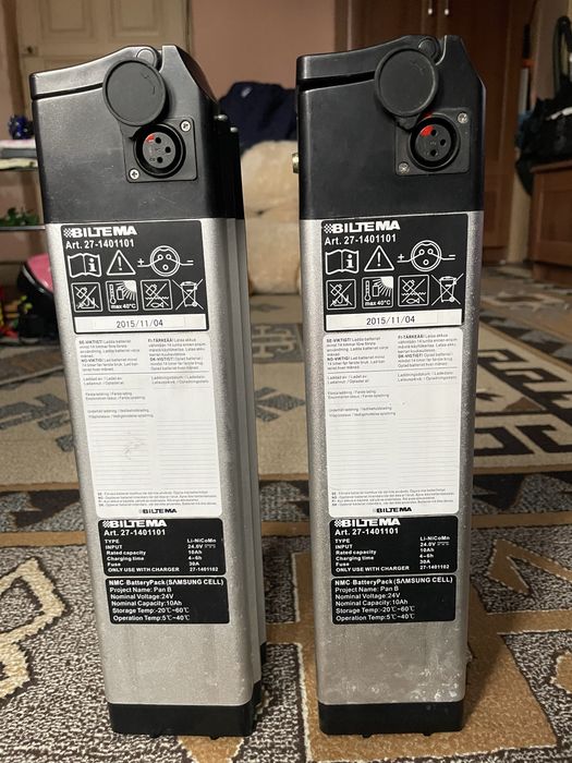 Vînd două batrii de 24v cu 10,4Ap pentru bicicletă.