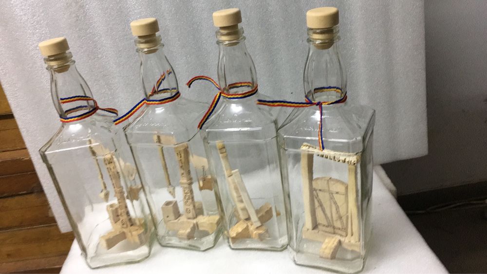 Sticle artizanale cu sculptura interioara modele personalizate, Cadou!