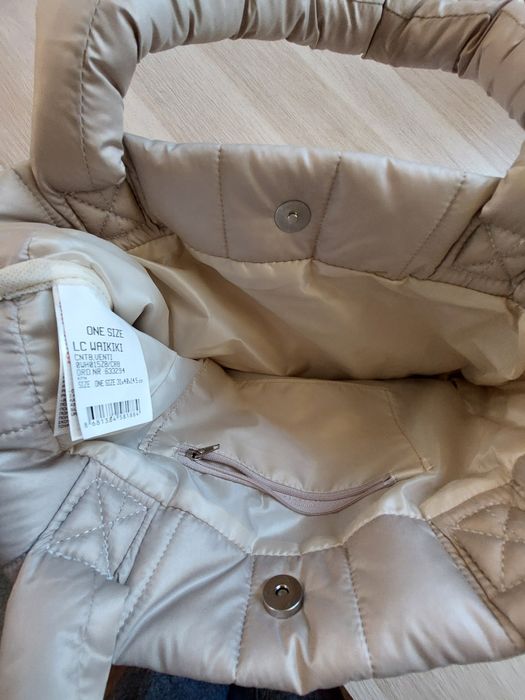 Чанта бежова полиестер