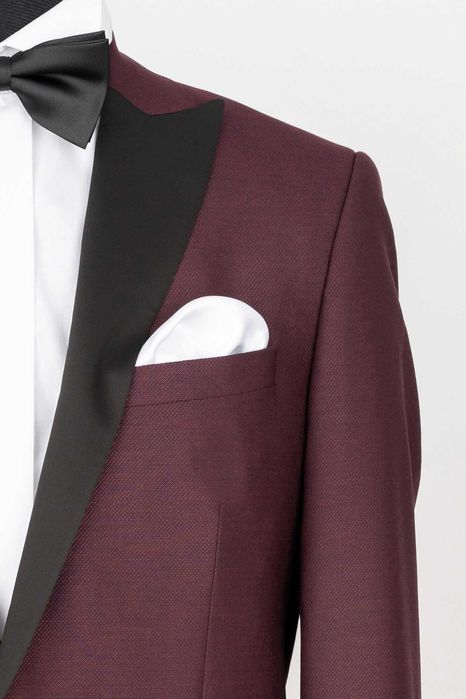 Smoking Slim Visiniu si Rever Negru nr. 52