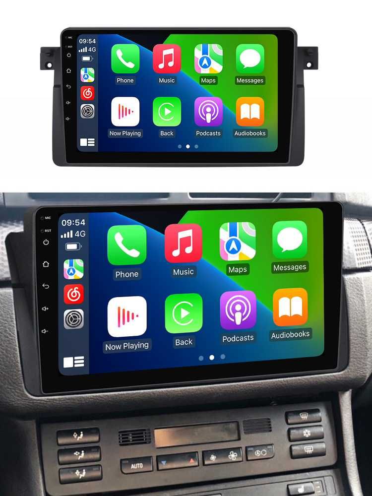 Navigatie Android 14 BMW Seria 3 e46  Waze YouTube CarPlay Camera