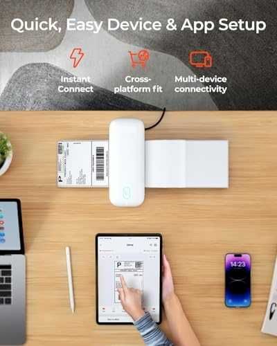 Bluetooth термален принтер за етикети 4x6 за бизнес печат без мастило