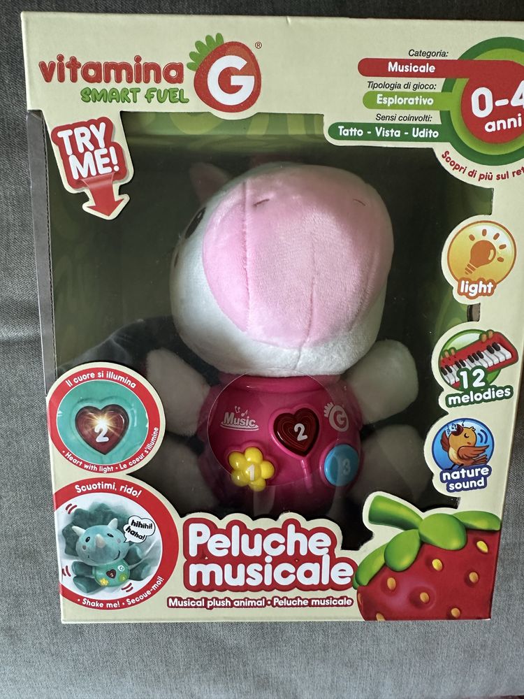 Unicorn jucarie de plus cu sunete