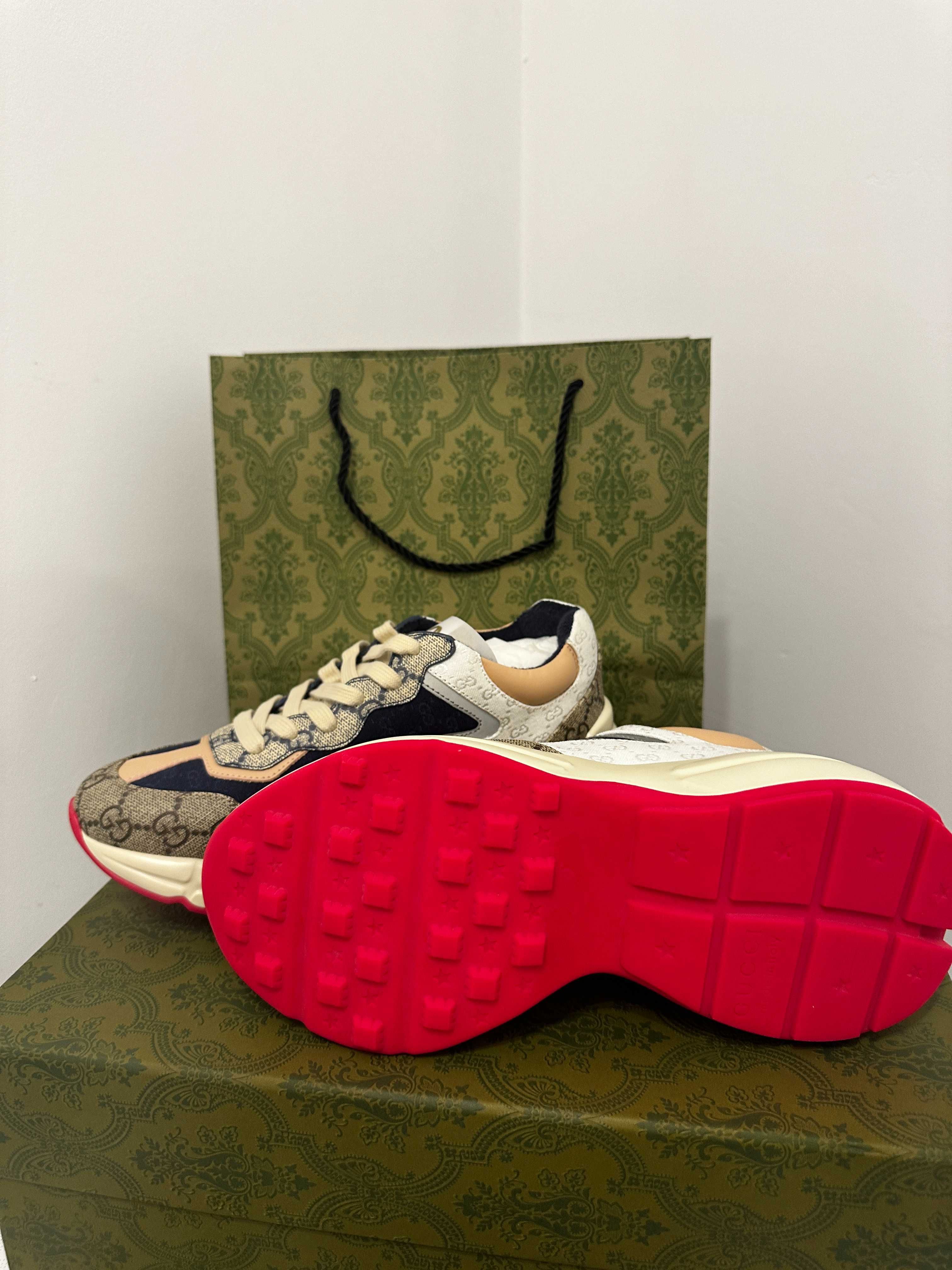 Gucci Rhyton Sneakers Pink & White, size 37