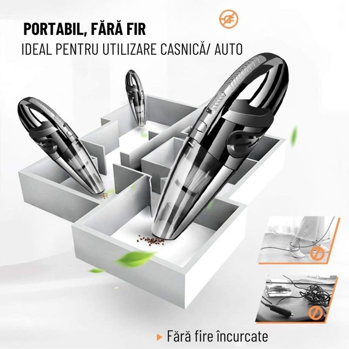 Aspirator portabil multifunctional INOVA®, uz casnic/auto, 120W