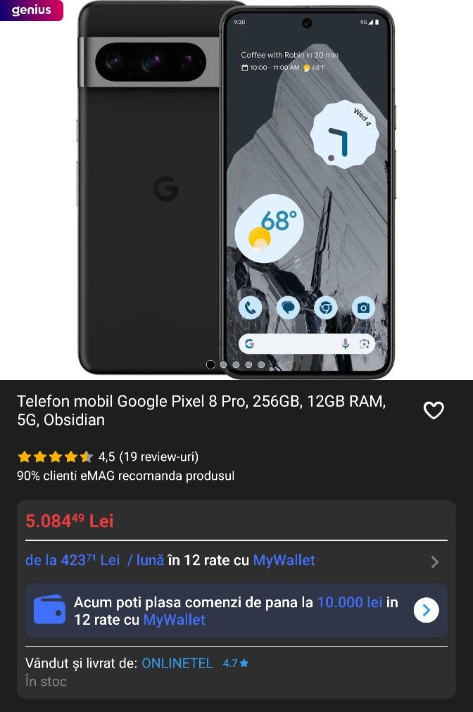 Google Pixel 8 Pro / Variante schimb  + sau - diferenta