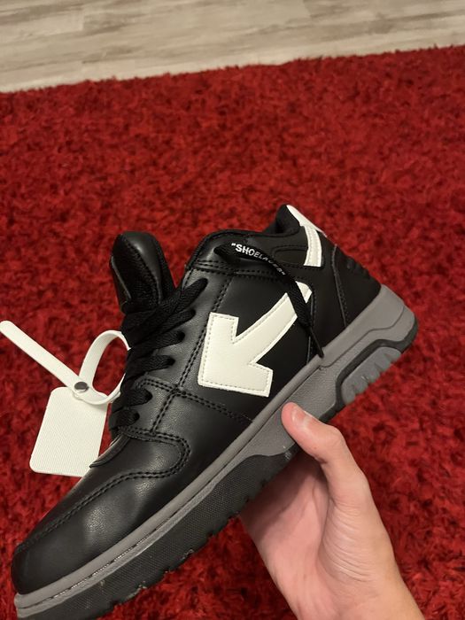 Papuci off white full negri