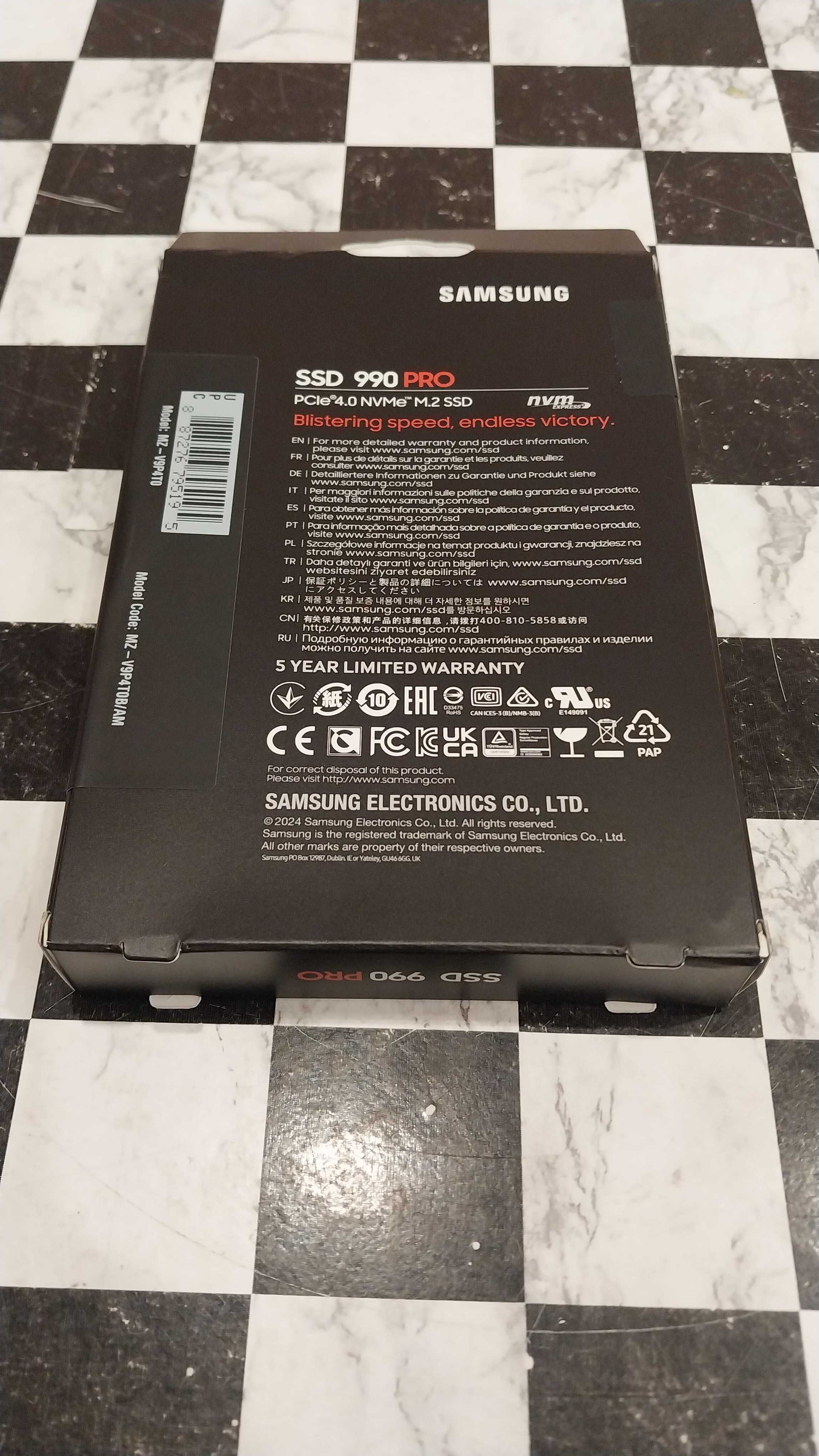 Новый M.2 SSD NVMe Samsung 990 PRO 4TB. Гарантия 5 лет Оригинал из США
