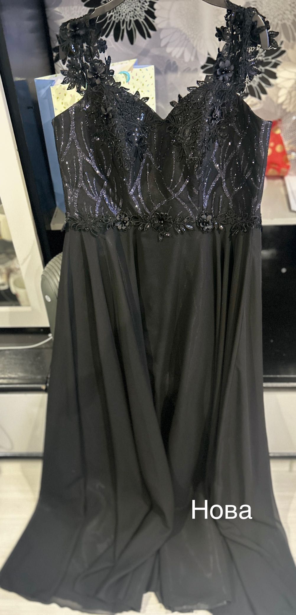 Бална Черна официална рокля L/XL