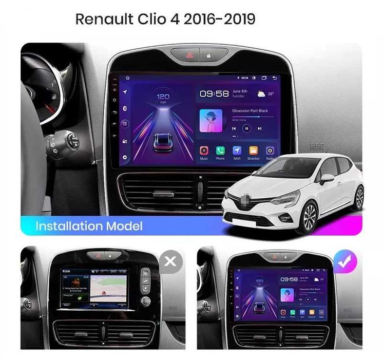 Navigatie Dedicata Renault Clio 4 (2016-2019),9Inch,Bluetooth, Carplay
