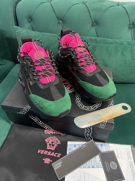 Adidasi Versace Chain Reaction piele naturala Full Box