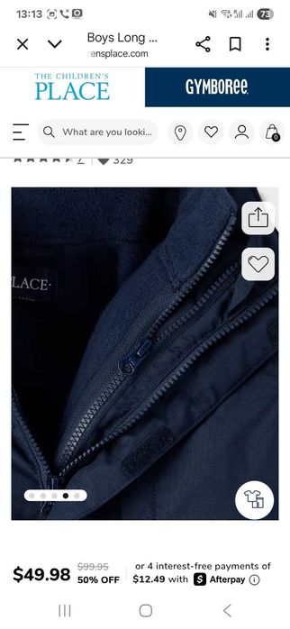 Зимно яке 3в1 the children's PLACE (ново). 5/6г. 112-118см.