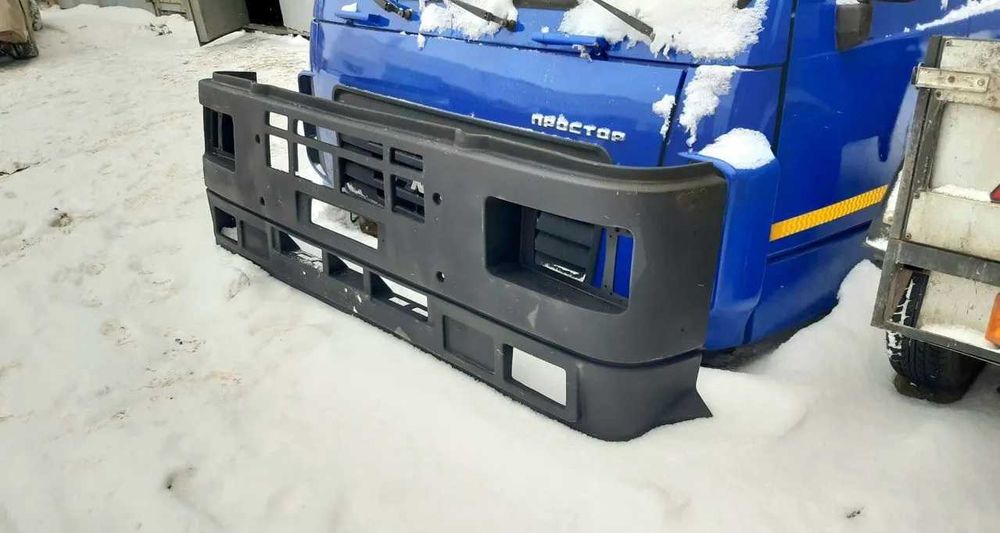 Бампер передний цельный для МАЗ-5440, 6430, 6516, Пластик, НОВЫЙ