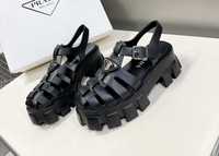 Sandale Prada Monolith negru, marimi 35-40, Premium