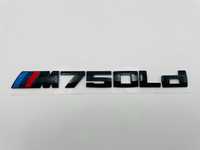 Emblema compatibila BMW M750Ld negru