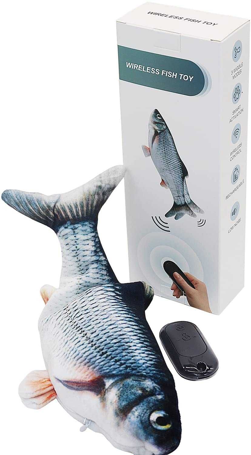 Интерактивна риба с дистанционно Floppy Fish Cat Toy