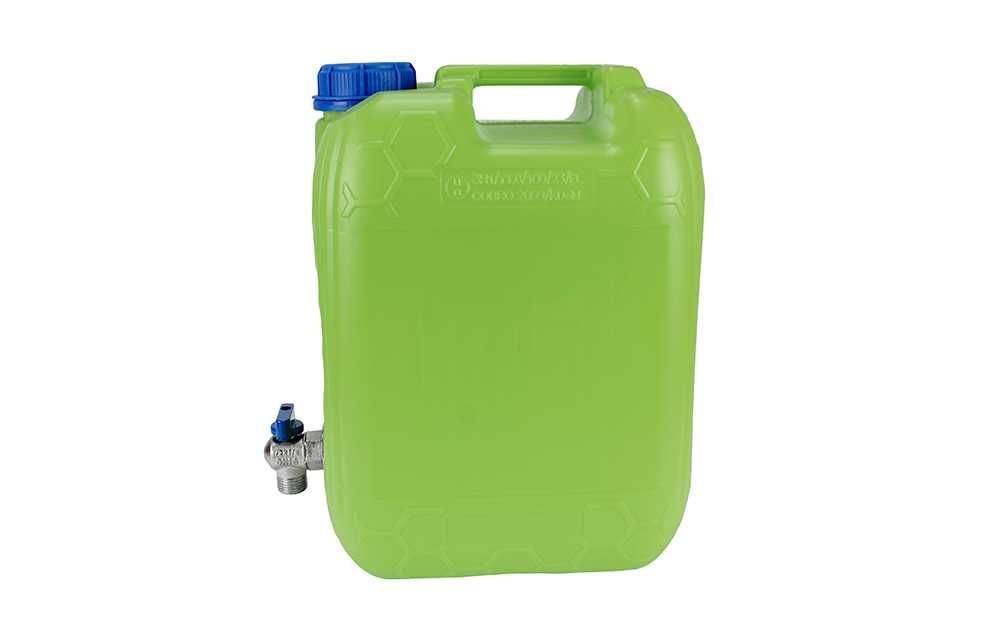 Туба за вода 10 литра с метално кранче - зелена