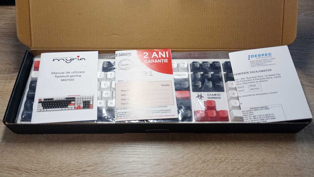 Tastatura Gaming Wireless MYRIA MY7533, USB, Layout US, multicolor