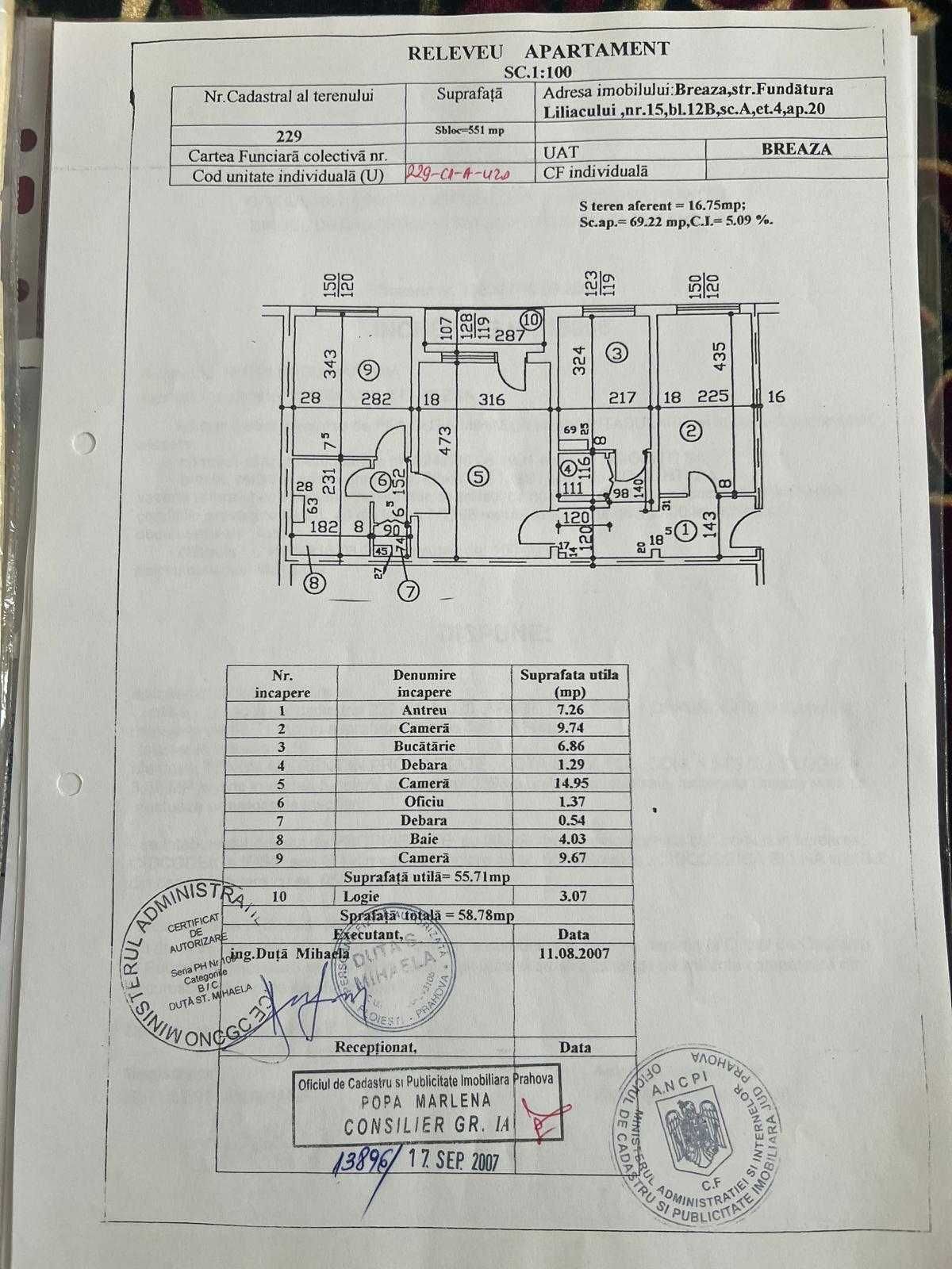 Apartament 3 camere, Breaza, Prahova