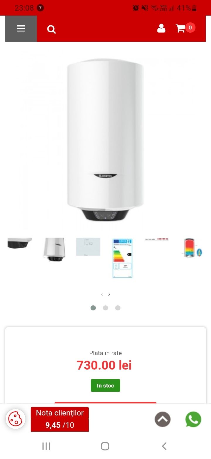 Boiler electric în stare buna