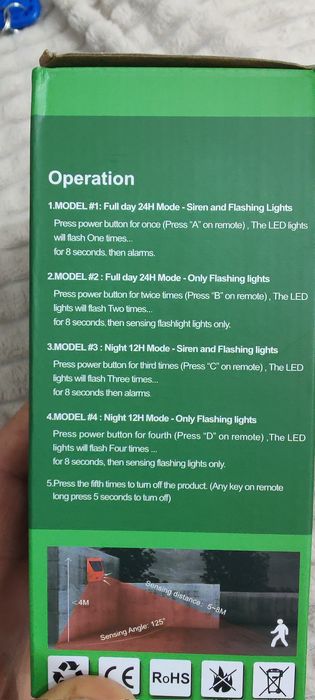 Alarma solară cu senzor miscare