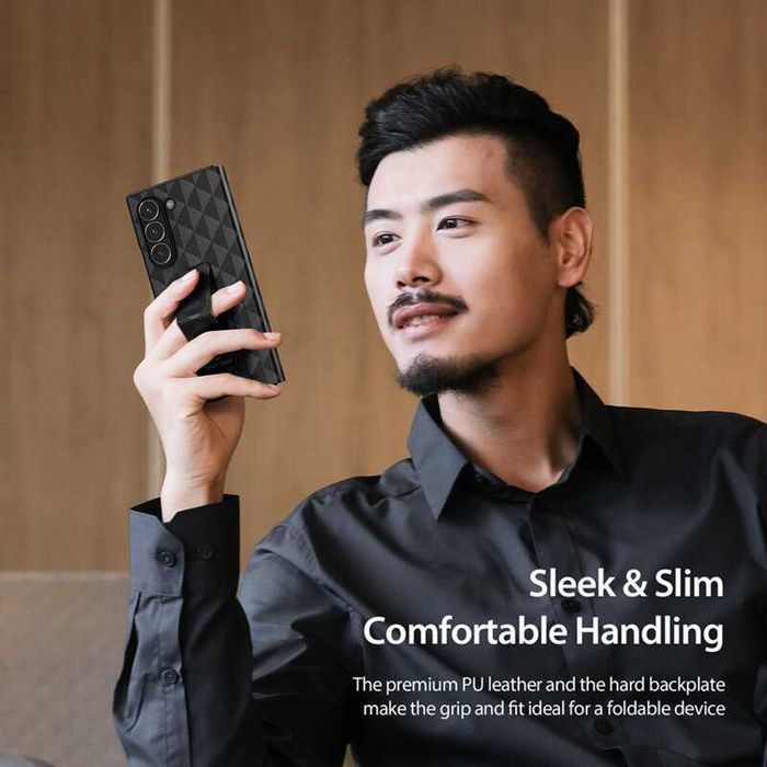Husa premium flip piele +Folie SAMSUNG Galaxy Z Fold6 5G modele diferi